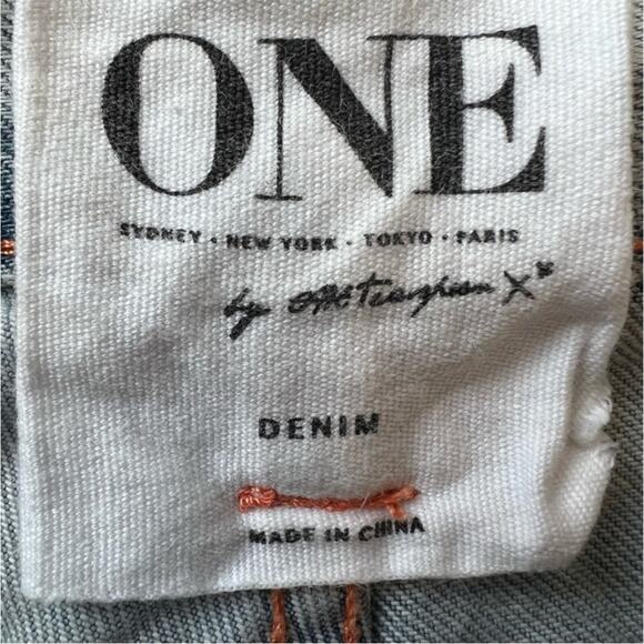 RARE Revolve X One Teaspoon Light Wash Hawks Cheetah Distressed Denim Shorts -30 - Picture 3 of 12